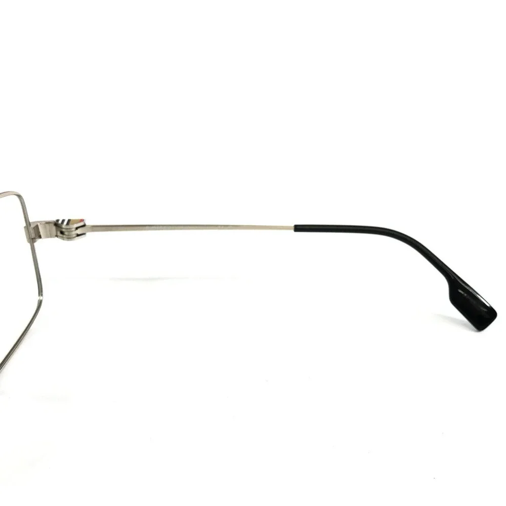 Burberry Eyeglasses Frames B1380 1005 Silver Geometric Wire Rim 56-18-145